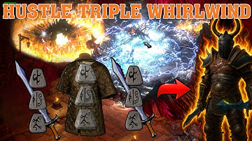Diablo 2 Resurrected – Hustle Runeword Triple Whirlwind Barbarian vs Uber Tristram