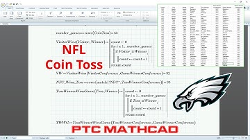 NFL Championship Coin Toss - PTC Mathcad Prime | Tutorial