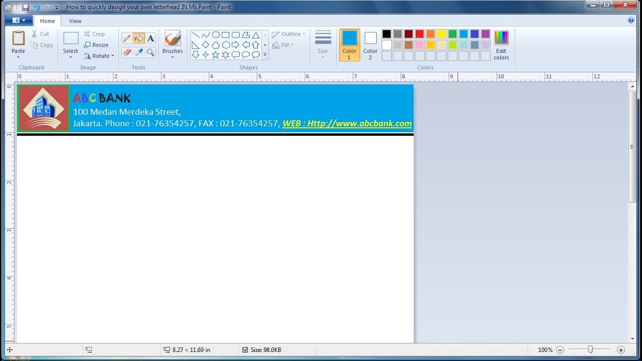 design your own letterhead