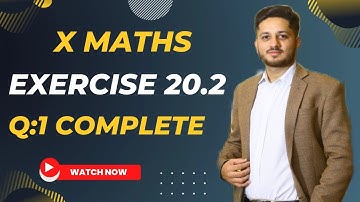 Exercise 20.2 Question 1 Class 10 Complete Sindh Board | Karachi Board | Ex 20.2 Class X Complete