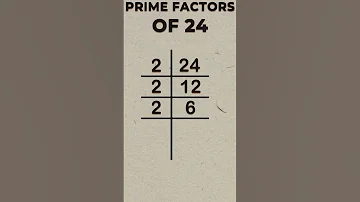 Prime Factors Of 24 Prime Factorisation Shorts Primefactor 