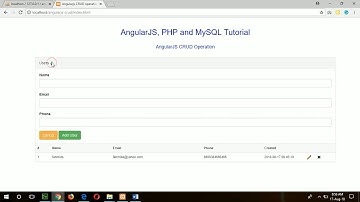 Create AngularJS CRUD operation using PHP and MySQL