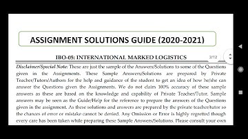 IBO 5 Ignou Solved Assignment