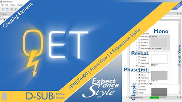 QET QElectroTech, Creating Element : HMIET6400 | Schneider HMI | Front View |  4 Expectance Style