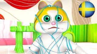Kisse Katt Kisse Katt | Svenska Barnsånger | Busigt Lärande | Barnmusik | Förskola Låtar | 3D Ri