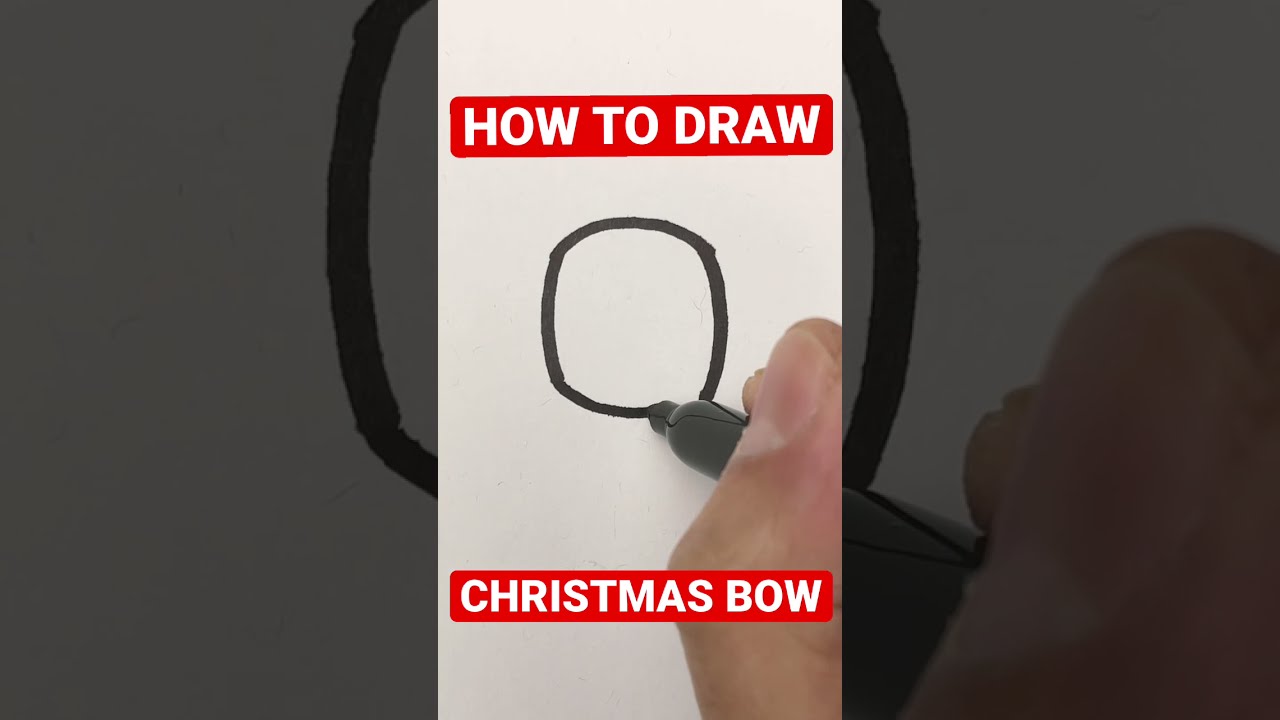 How To Draw Christmas Bow #Shorts - Youtube