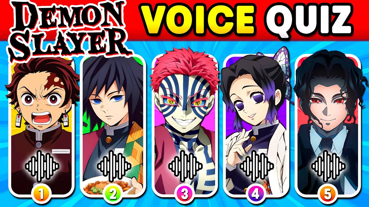 DEMON SLAYER QUIZ 👺⚔️ Угадай персонажей по их голосам | Викторина Kimetsu no Yaiba ❤️