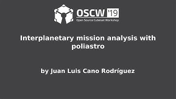 OSCW 2019 - Interplanetary mission analysis with poliastro