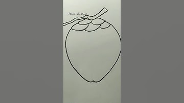 GREEN COCONUT🌴 DRAWING #drawing #art #firstdrawing #coconut #draw #pencildrawing #tutorial#shorts