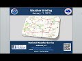 Weather Briefing - January 11, 2015