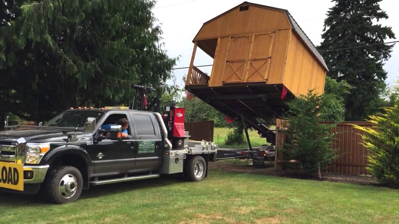 Old hickory shed delivery. Awesome Job - YouTube