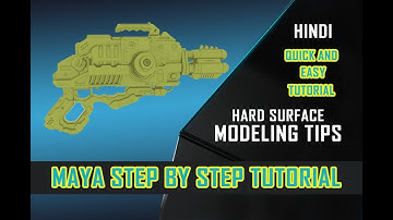 hard surface modeling maya | GUN modeling tips| maya modeling tutorial hindi