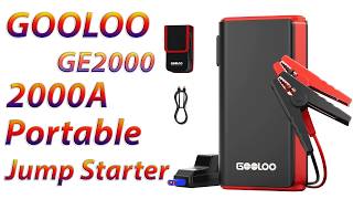 GOOLOO GE2000 2000A Portable Jump Starter | Compact Car Battery Booster