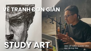 Học Vẽ Tranh đơn giản với bút mực kim | Quang Vinh Artist