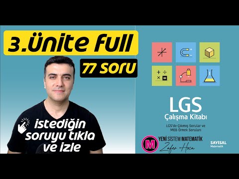 Lgs Çalışma Kitabı Sayısal 3.Ünite Örnek Sorular Matematik Full Tek Video Çözümleri 2023