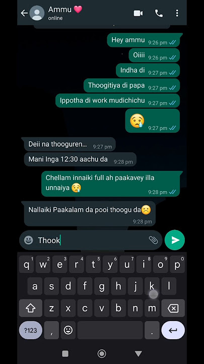 Only long distance can feel ❤️ | lovers chat | WhatsApp chat tamil