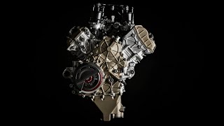 42% of the engine components new superleggera v4 were redesigned and
brought to limit with aim lightness, reliability performance: ...