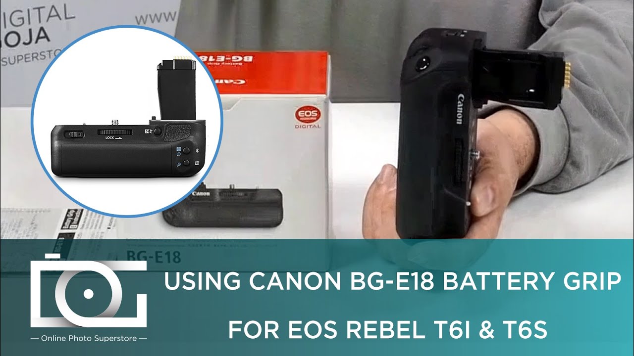 UNBOXING | CANON Battery Grip BG-E18 For CANON DSLR Camera EOS REBEL T6I &  T6S