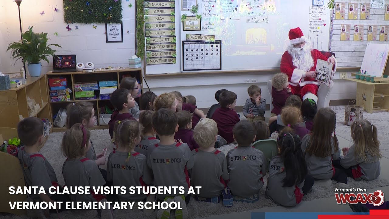 Santa Claus visits students at a Vermont elementary school YouTube