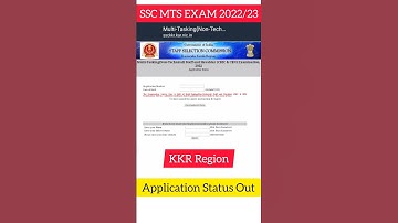 SSC MTS EXAM 2023 Ssc Mts Application Status Out⬇️ SSC KKR Region | Ssc Mts Admit Card 2023 #shorts