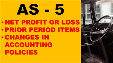 Accounting Standard 5 | NET PROFIT OR LOSS PRIOR PERIOD ITEMS & CHANGES IN ACCOUNTING POLICIES AS 5