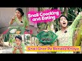Snail cooking and eating   snail ghar pe banake khaya