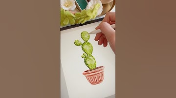 Watercolor Cactus 🌵 Realistic Watercolor Brushes for Procreate #procreate #watercolor #drawing