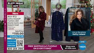 kathy ireland Fashion 360 Monte Carlo Jazz Sequin Coat