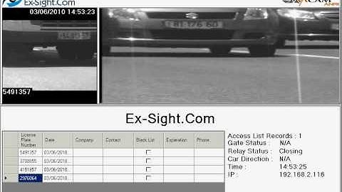 Ex-Sight.COM VACAM ANPR HIGHWAY detection