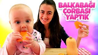 Anne Vlog. Sevcan Derine Öğle Yemeği Için Bal Kabağı Çorbası Yapıyor. Bebek Bakım Videosu