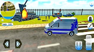 【GAME】| 🎮รถพยาบาลช่วยคนเกิดอุบัติเหตุ#1 | Ambulance-roof jumping ambulance driving simulator screenshot 1