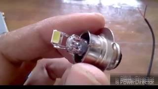 Cara Membuat lampu Bohlam  Motor menjadi LED dari barang bekas