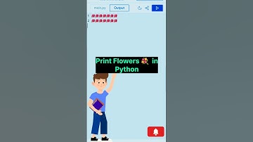 PRINT Flowers 💐 using Python Language #code #python #shorts #day4