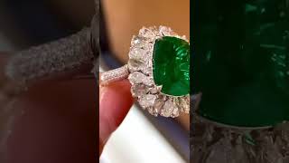 Luxury 5ct Emerald Ring with Diamonds, Vintage Design, Visit Our Website for More Wealth