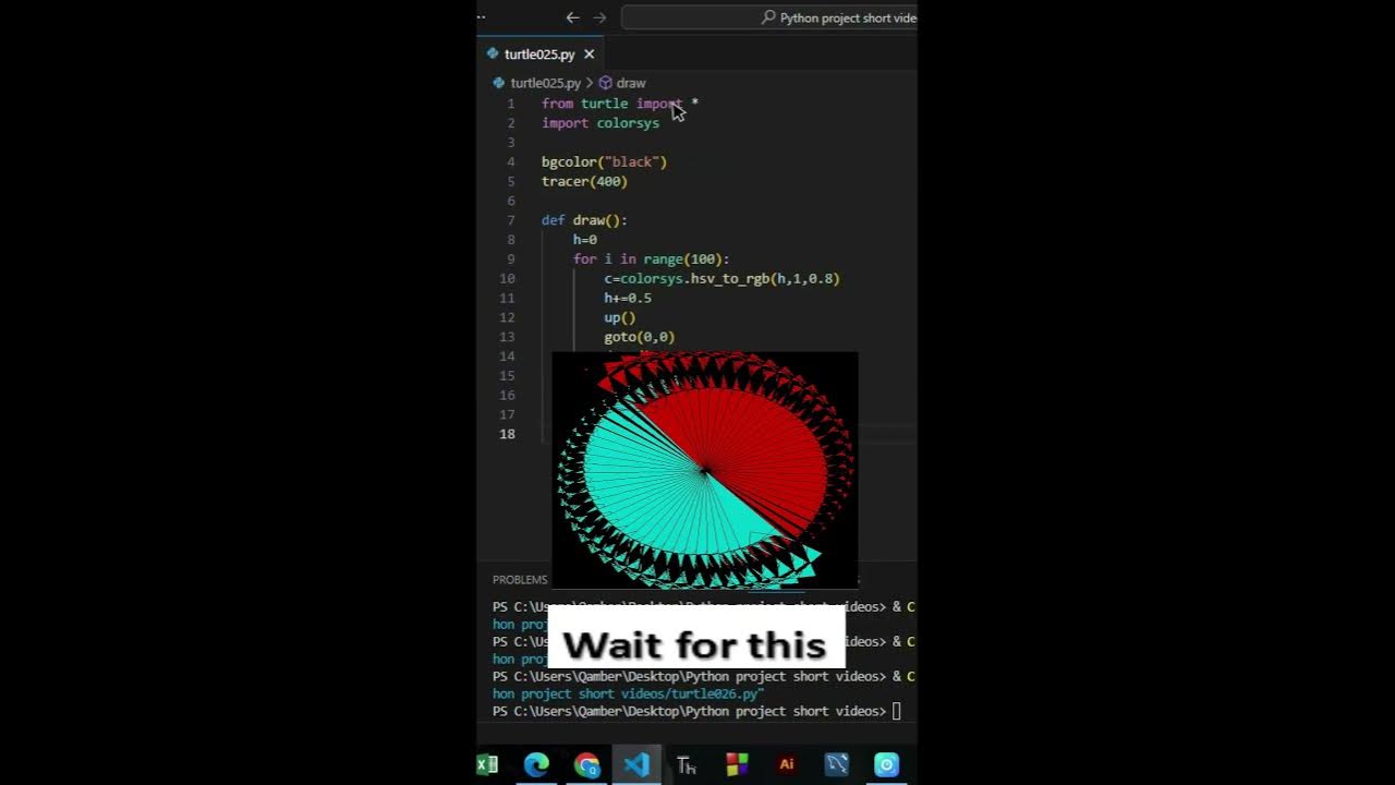 Superb Rotating graphics using python turtle | Awesome python turtle ...