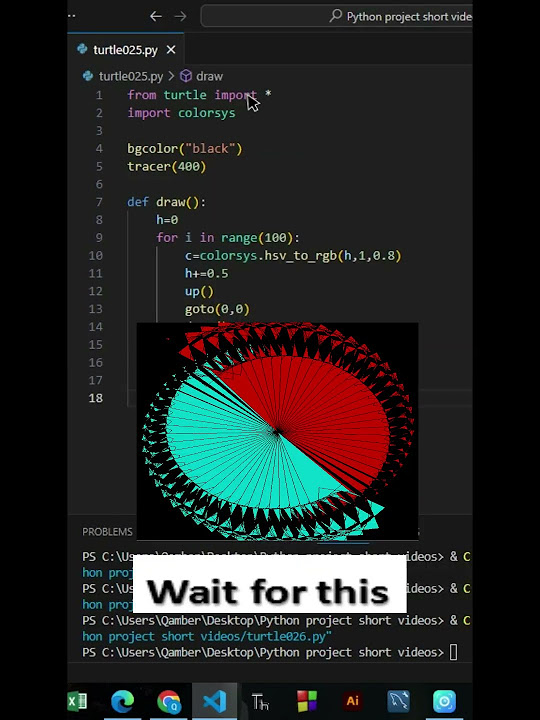 Superb Rotating graphics using python turtle | Awesome python turtle ...