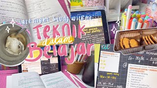 Late Night Study With Me; Bahas Teknik Belajar🙇🏼‍♀️📚| Indonesia🇮🇩