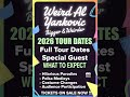 Weird Al Yankovic Bigger & Weirder 2026: Full Tour Dates, Special Guest & What to Expect