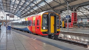 EMR 158783 + 158864 departing Liverpool Lime Street St. 22.06.24 #trains #railway #trainvideos