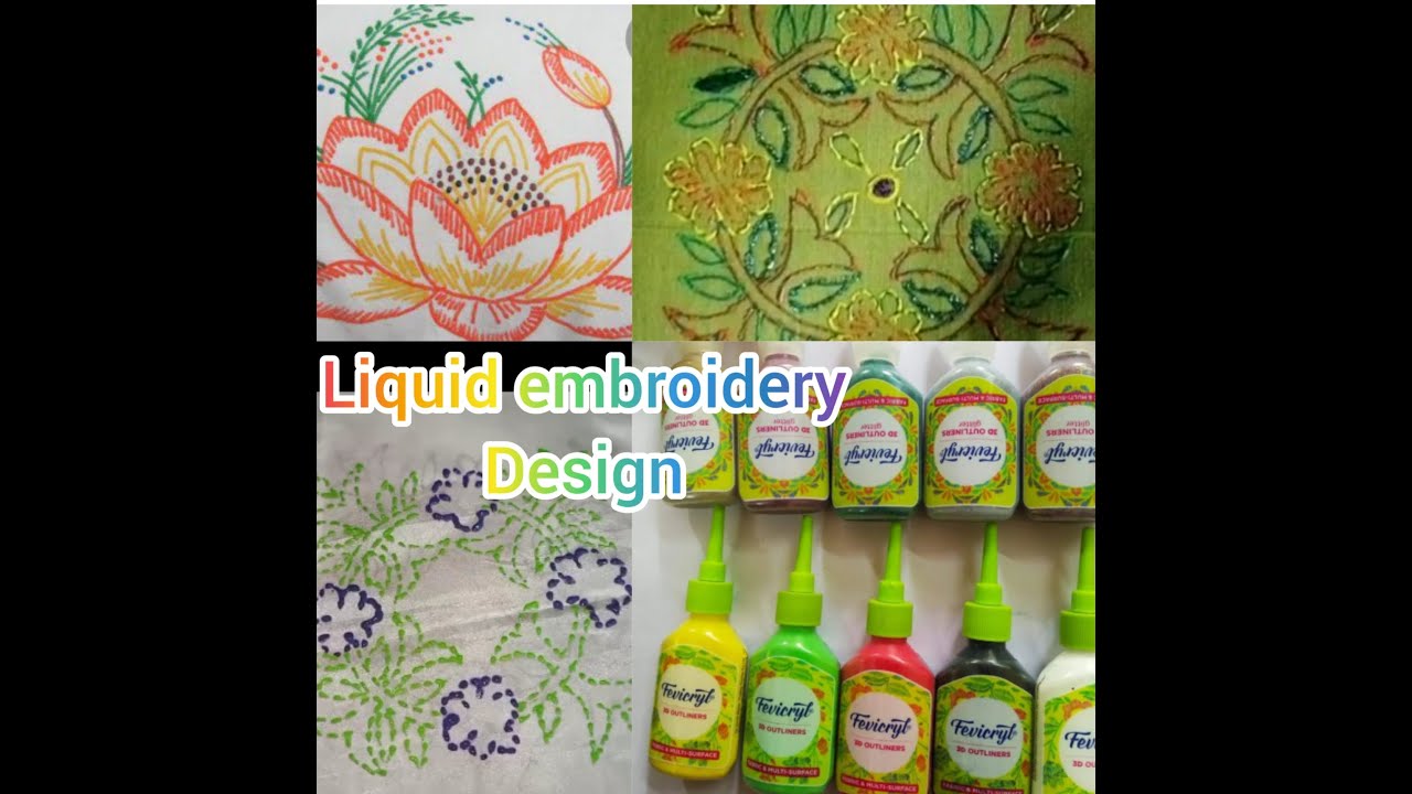 Liquid Embroidery work Embroidery video.. YouTube