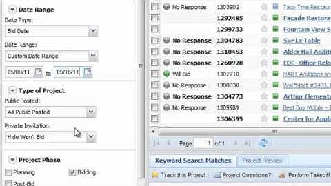 iSqFt 10 Video Series - Filtering the Project Listings