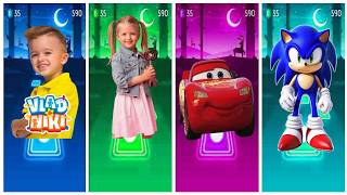 Tiles hop battle/ Vlad Niki Vs Nastya VS Macqueen car VS Sonic screenshot 4