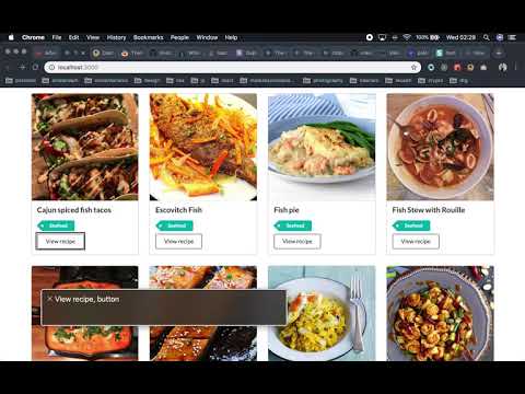 React (No external deps) Food app with recipes