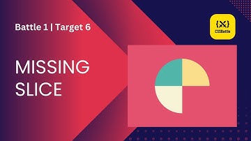 CSSBattles | Battle 1 | Target 6 - Missing Slice | Using Single Div | Grid | Overflow