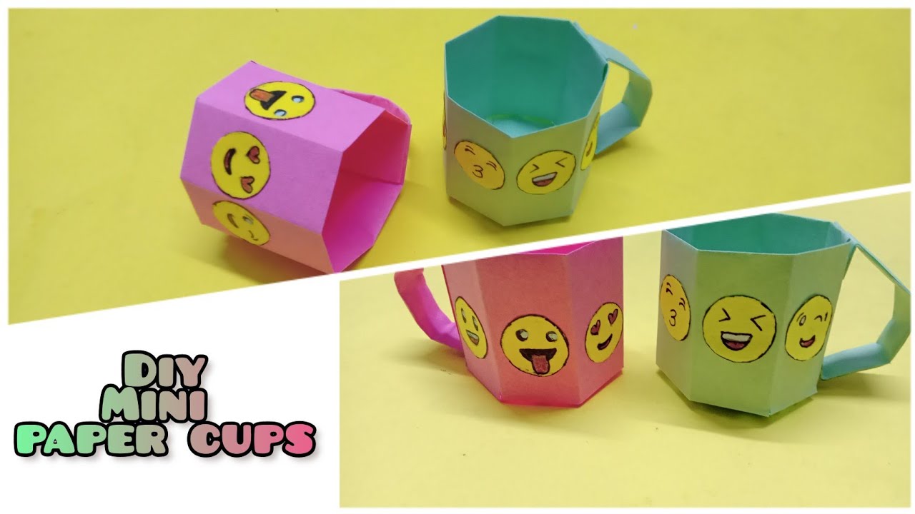 How to make DIY mini paper cup | easy origami paper crafts | with ...