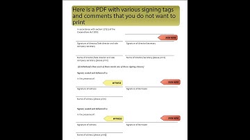 Removing Comments when printing a PDF