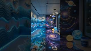 From Empty Room to Cosmic Ocean Floor Transformation 🌌🌊 | Satisfying Luxury Makeover #beforeandafter