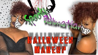 SPOOKY GLAM DALMATIAN MAKEUP | HALLOWEEN SZN | CRUELLA DE VIL
