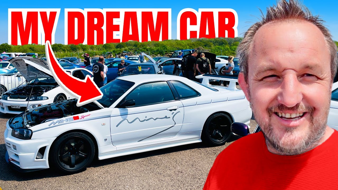 Mines R34 GTR v-Spec at JapFest Santa Pod - MY DREAM CAR - YouTube