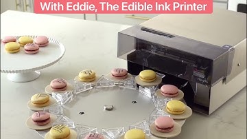 Print on macarons and confections with Eddie, The Edible Ink Printer from Primera. Macaron Printer.